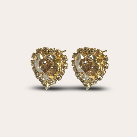 Earwires with golden hearts