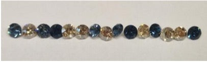Notify me: Gouden armbandje met donkerblauwe kristallen