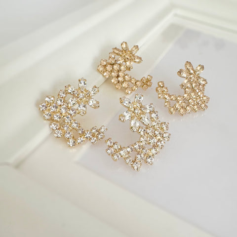 Notify me: Halve maan oorstekers met Swarovski-kristalletjes (l)