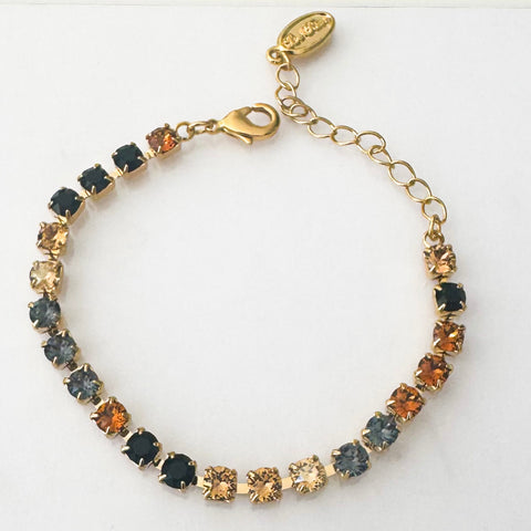 Notify me: Gouden armbandje (smal) met leopard kristalletjes
