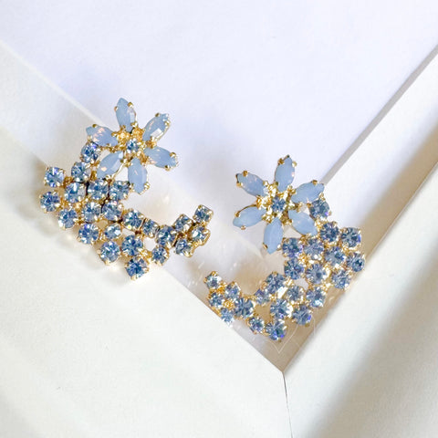 Notify me: Halve maan oorstekers met Swarovski-kristalletjes (l)