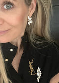 broche en oorbel parel GS LR