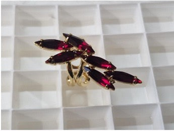 Sale: Statement-ring met rode kristallen
