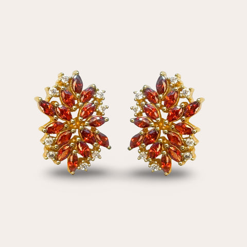 Sale: Oorstekertjes met rode Quartz