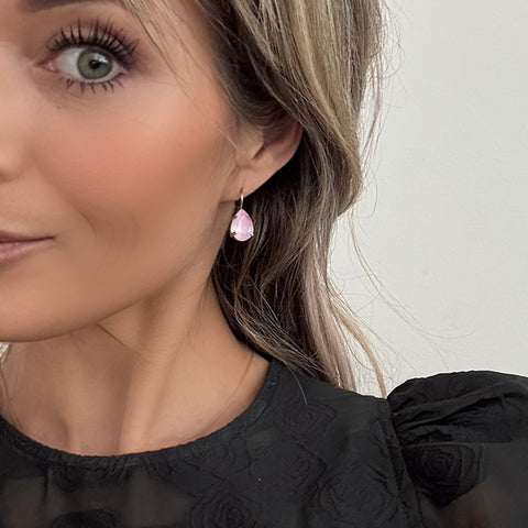 Oorhangers met een mintgroene Swarovki-druppel