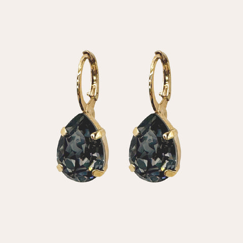 Earrings with an orange Swarovki drop