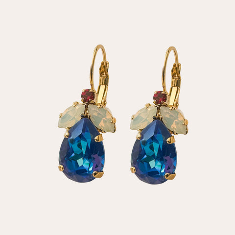 WK 🇳🇱-Oorhangers met blaadjes en een Swarovki-druppell