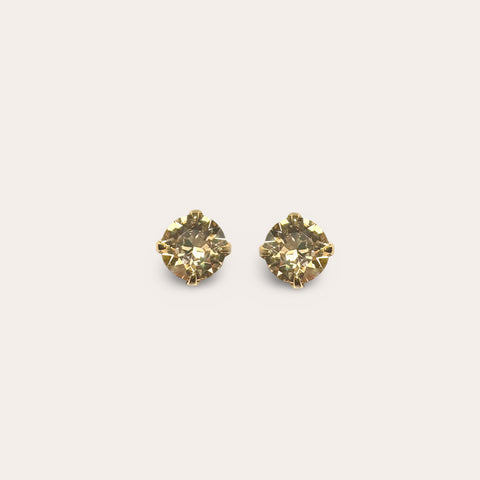 Oorknopjes met een gouden Swarovski 3,5 mm