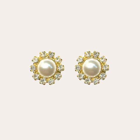 Notify me: Pareltje-oorknopjes omringd door Swarovski-kristalletjes