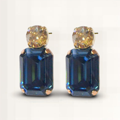 Amethyst crystal stud earrings