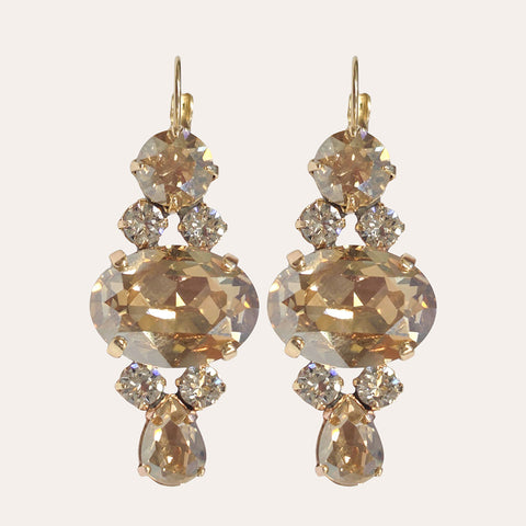 Oorbellen met gouden Swarovski-stenen
