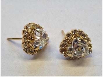 Earwires with crystal hearts