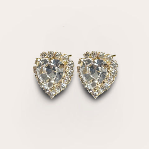 Earwires with crystal hearts