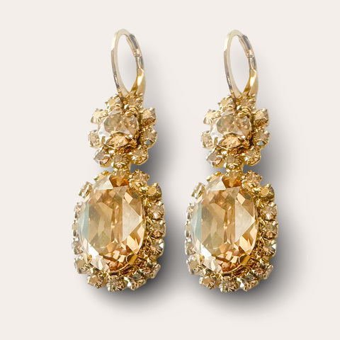 Notify me: Oorhangers met glimmende gouden kristalletjes
