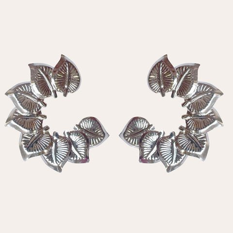 Zilveren oorknoppen 'The Matching Leaves'