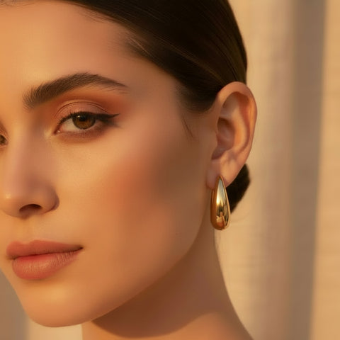 Flower stud earrings with pearls
