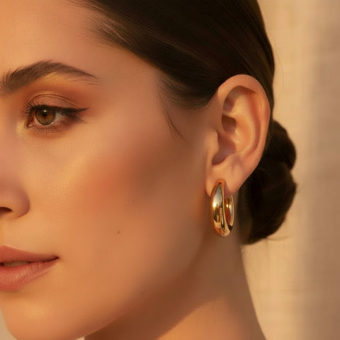 Flower stud earrings with pearls