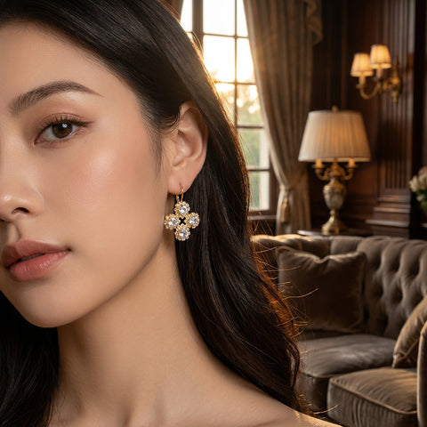 Earwires with golden hearts