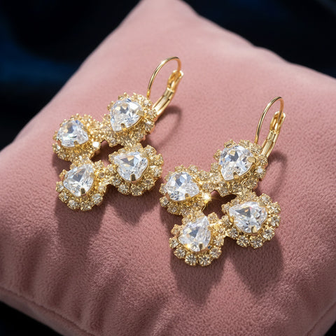 Earwires with golden hearts