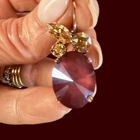 Oorbellen bordeaux rood – limited edition