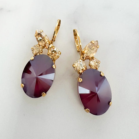 Oorbellen bordeaux rood – limited edition