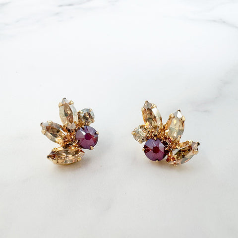 Blue earrings with droplets