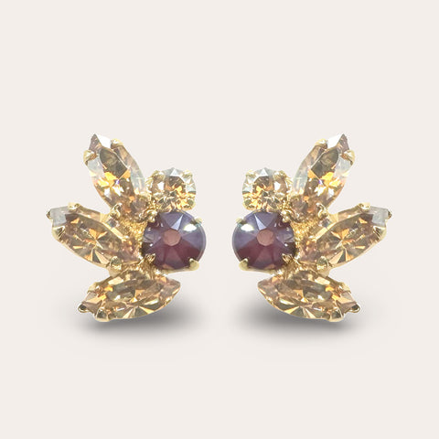 Blue earrings with droplets