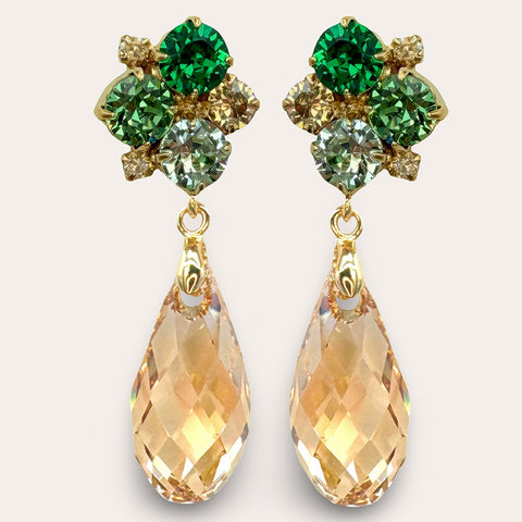 Notify me: Luxurious slim statement earrings with Swarovski