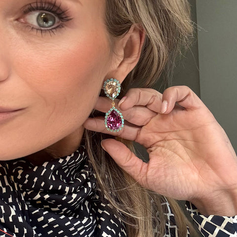 Notify me: Oorbellen met mintgroene druppels