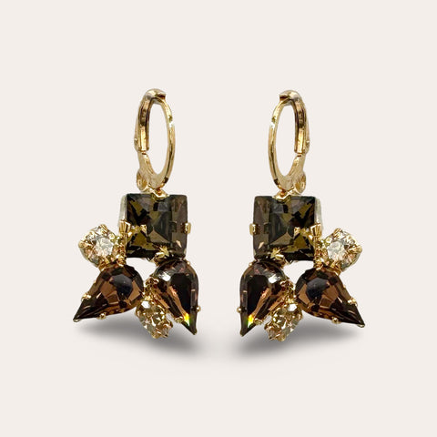 Notify me: Luxurious slim statement earrings with Swarovski