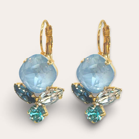 Notify me: Oorhangers met blauwe kristallen