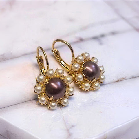 Last pairs of the Leopard earrings with leaves and a Swarovski drop