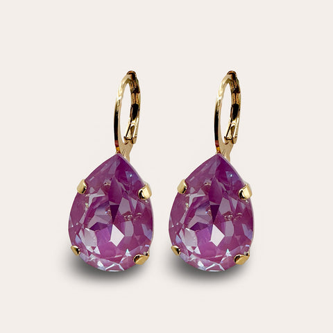Notify me: Drop earrings with a purple drop