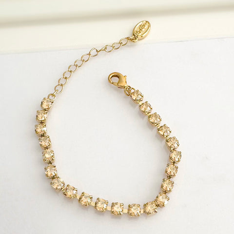 Gold bracelet (narrow) with gold crystals