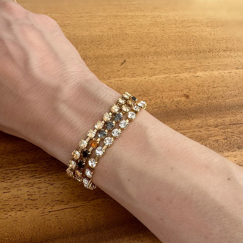 Notify me: Gouden armbandje (smal) met leopard kristalletjes